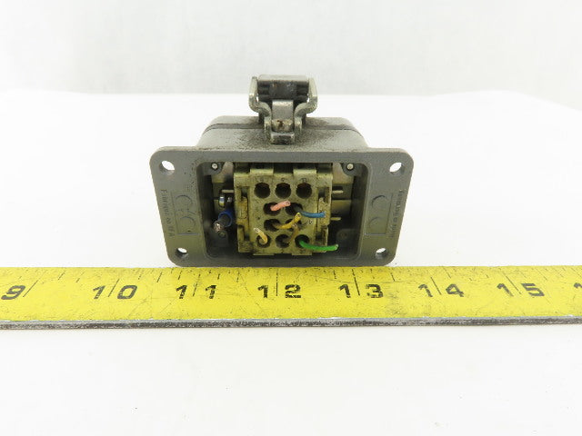 Harting 10EE-F 10 Pin Female Plug Hooded Housing Lever Lock 16A 500V
