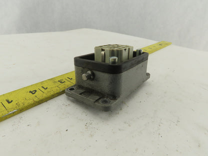 Harting Han 10EE-F 10 Pin Female Plug Base Housing Lever Lock 16A 500V
