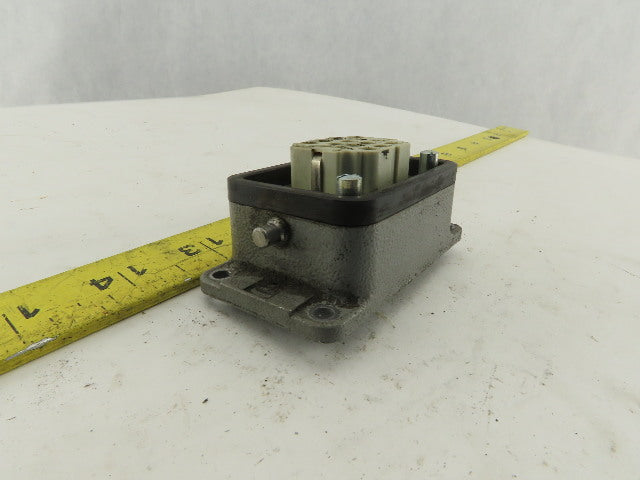 Harting Han 10EE-F 10 Pin Female Plug Base Housing Lever Lock 16A 500V