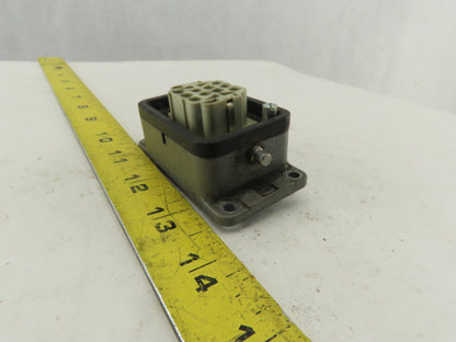 Harting Han 10EE-F 10 Pin Female Plug Base Housing Lever Lock 16A 500V