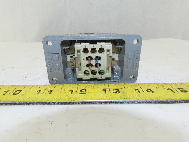 Harting Han 10EE-F 10 Pin Female Plug Base Housing Lever Lock 16A 500V