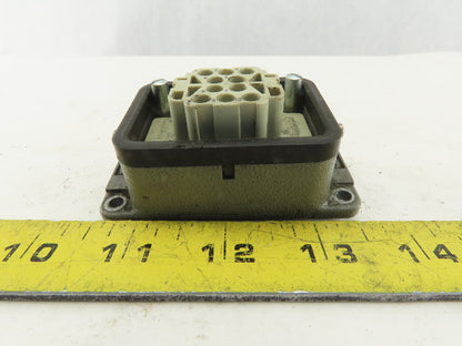 Harting Han 10EE-F 10 Pin Female Plug Base Housing Lever Lock 16A 500V