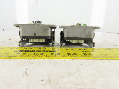 Harting HAN 10EE-F 10 Pin Female Plug Base Housing Lever Lock 16A 500V Lot Of 2