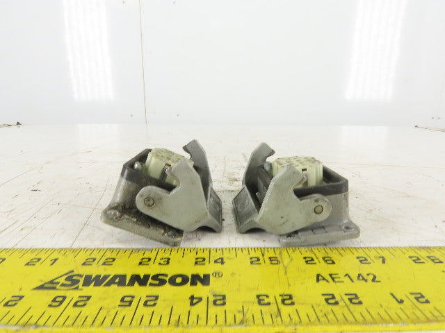 Harting HAN 10EE-F 10 Pin Female Plug Base Housing Lever Lock 16A 500V Lot Of 2