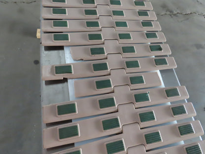 Slider Bed Belt Conveyor 12"wide Plastic chain Belt 73" OAL 115V Single Phase 1Ph