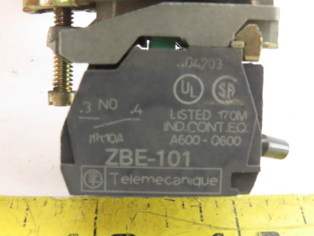 Telemecanique ZBE-101 Normally Open Contact Keyed Selector Switch No Key