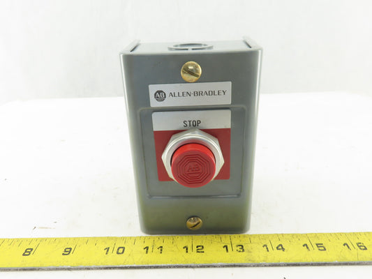 Allen Bradley 800H-1HA Heavy Duty NEMA Type 1 Housing And Push Button Red Stop