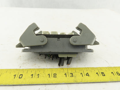 Harting 6A 20 Female Pin Connector Housing Panel Mount Lever Lock