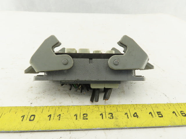 Harting 6A 20 Female Pin Connector Housing Panel Mount Lever Lock