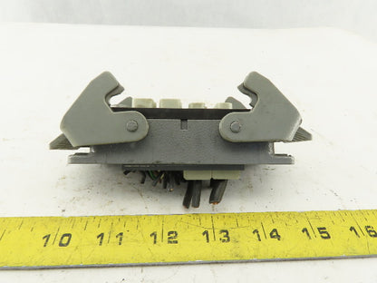 Harting 6A 20 Female Pin Connector Housing Panel Mount Lever Lock