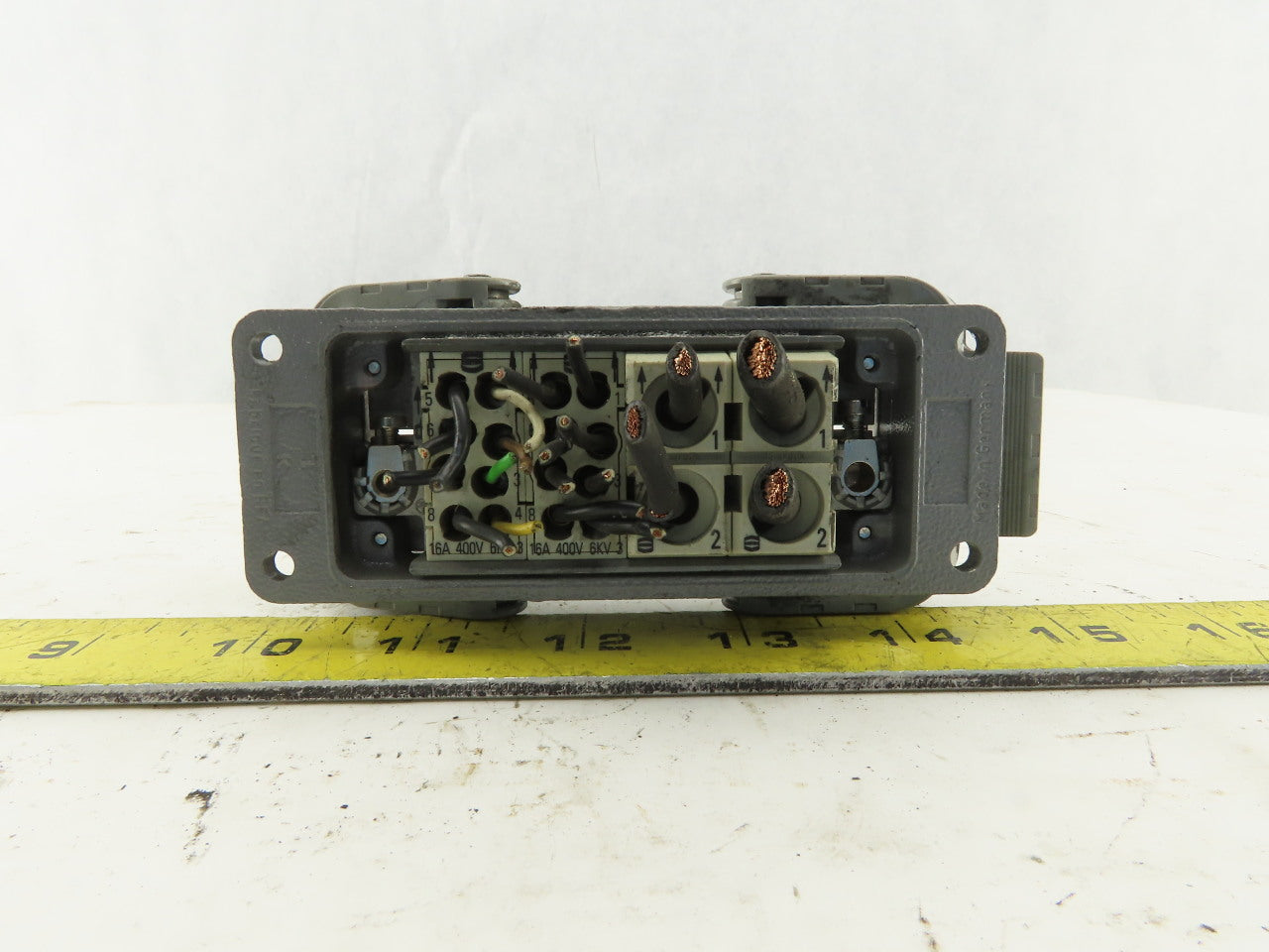 Harting 6A 20 Female Pin Connector Housing Panel Mount Lever Lock