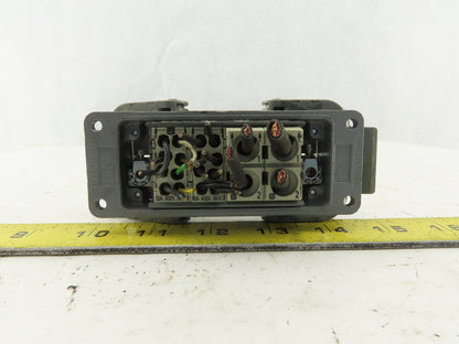 Harting 6A 20 Female Pin Connector Housing Panel Mount Lever Lock