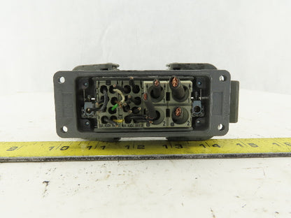 Harting 6A 20 Female Pin Connector Housing Panel Mount Lever Lock