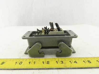 Harting 6A 20 Female Pin Connector Housing Panel Mount Lever Lock