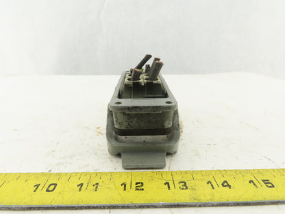 Harting 6A 20 Female Pin Connector Housing Panel Mount Lever Lock