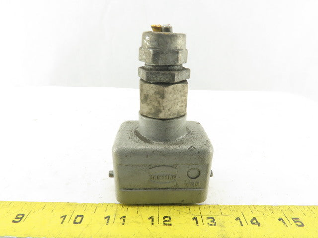 Harting Han 10EE-M 7 Pin Male Connector Housing Lever Lock Straight 600V