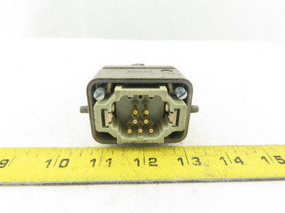 Harting Han 10EE-M 7 Pin Male Connector Housing Lever Lock Straight 600V