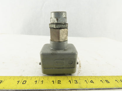 Harting Han 10EE-M 6 Pin Male Connector Housing Lever Lock Straight 600V