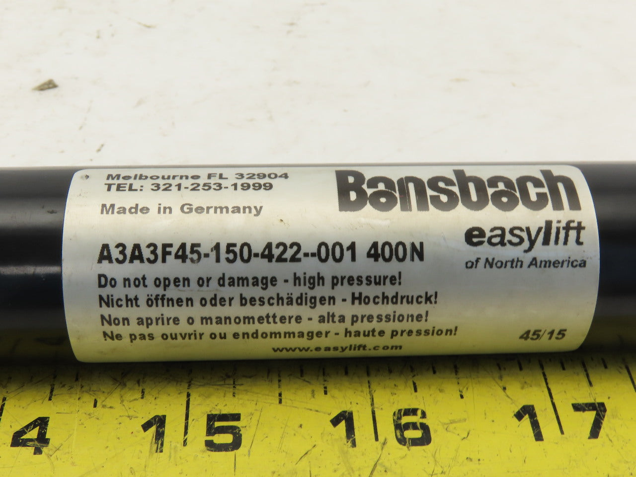 Bansbach A3A3F4-150-422-001 400N 150mm Stroke 400N Prop Rod Shock