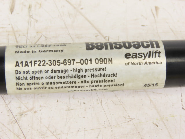 Bansbach A1A1F22-305-697-001 090N 305mmStroke 697mm OAL 90N Gas Spring Prop Rod