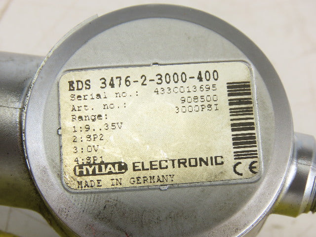 Hydac EDS 3476-2-3000-400 3000 3000 PSI Pressure Sensor Display