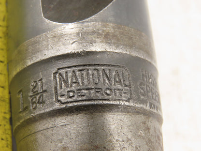 National 1-21/64" Cut 2 Flute Morse Taper Shank #4 HS Drill Bit 14-1/2" OAL