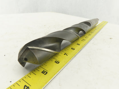 National 1-21/64" Cut 2 Flute Morse Taper Shank #4 HS Drill Bit 14-1/2" OAL
