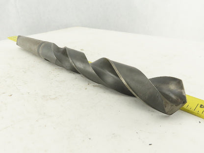 National 1-21/64" Cut 2 Flute Morse Taper Shank #4 HS Drill Bit 14-1/2" OAL
