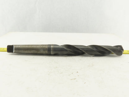 National 1-21/64" Cut 2 Flute Morse Taper Shank #4 HS Drill Bit 14-1/2" OAL