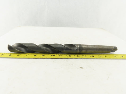National 1-21/64" Cut 2 Flute Morse Taper Shank #4 HS Drill Bit 14-1/2" OAL