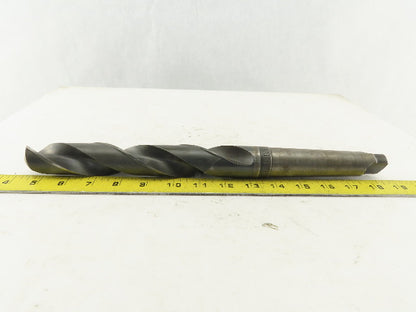 National 1-21/64" Cut 2 Flute Morse Taper Shank #4 HS Drill Bit 14-1/2" OAL