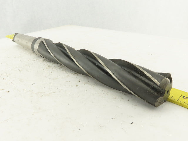 National 1-15/32" 4 Flute Spiral Bottom Drill Morse Taper #4 15" OAL