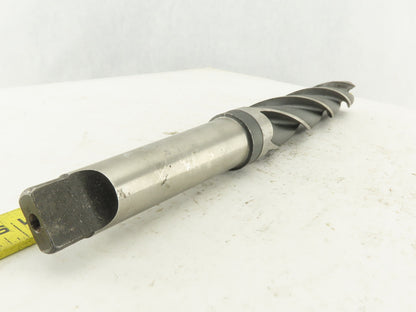 National 1-15/32" 4 Flute Spiral Bottom Drill Morse Taper #4 15" OAL