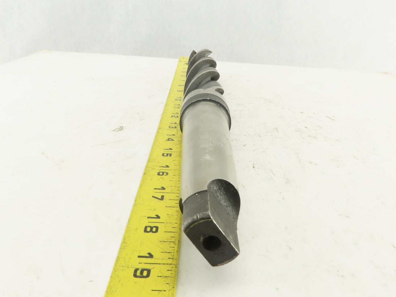 National 1-15/32" 4 Flute Spiral Bottom Drill Morse Taper #4 15" OAL