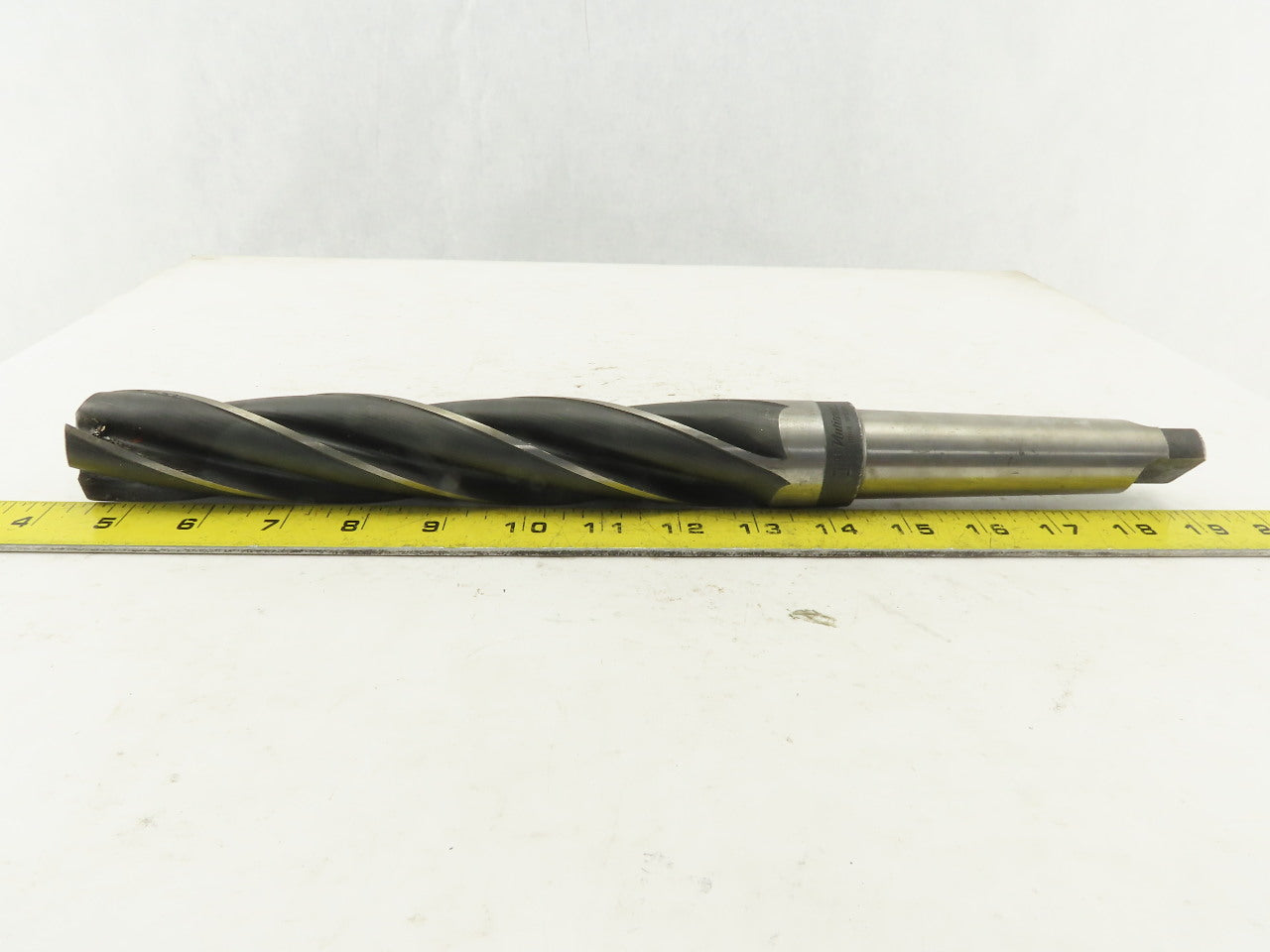 National 1-15/32" 4 Flute Spiral Bottom Drill Morse Taper #4 15" OAL