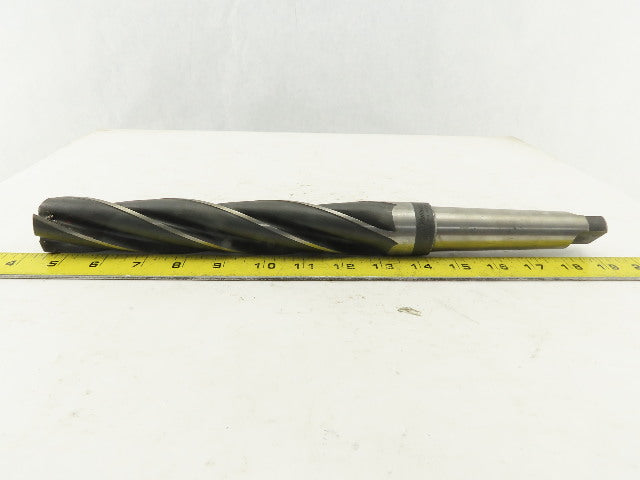 National 1-15/32" 4 Flute Spiral Bottom Drill Morse Taper #4 15" OAL