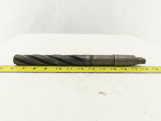 National 1-5/64" Cut 4 Flute Spiral Bottom Drill Morse Taper #4 15" OAL