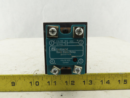 Invensys SVDD/1V20 0-100VDC 20A Solid State Relay 4-32VDC Control & Heat Sink
