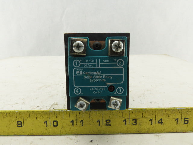 Invensys SVDD/1V20 0-100VDC 20A Solid State Relay 4-32VDC Control & Heat Sink
