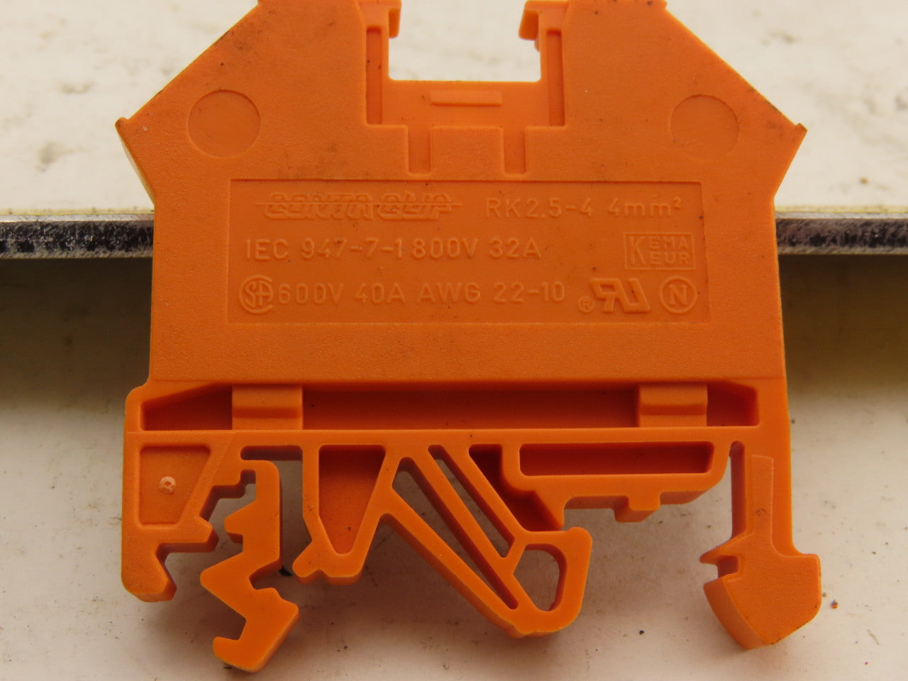 Conta-Clip RK2.5-4 600V 40A 22-10AWG Wire Terminal Block Lot Of 16
