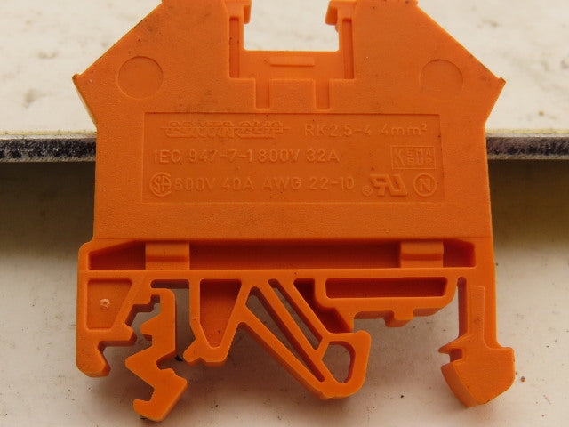 Conta-Clip RK2.5-4 600V 40A 22-10AWG Wire Terminal Block Lot Of 16