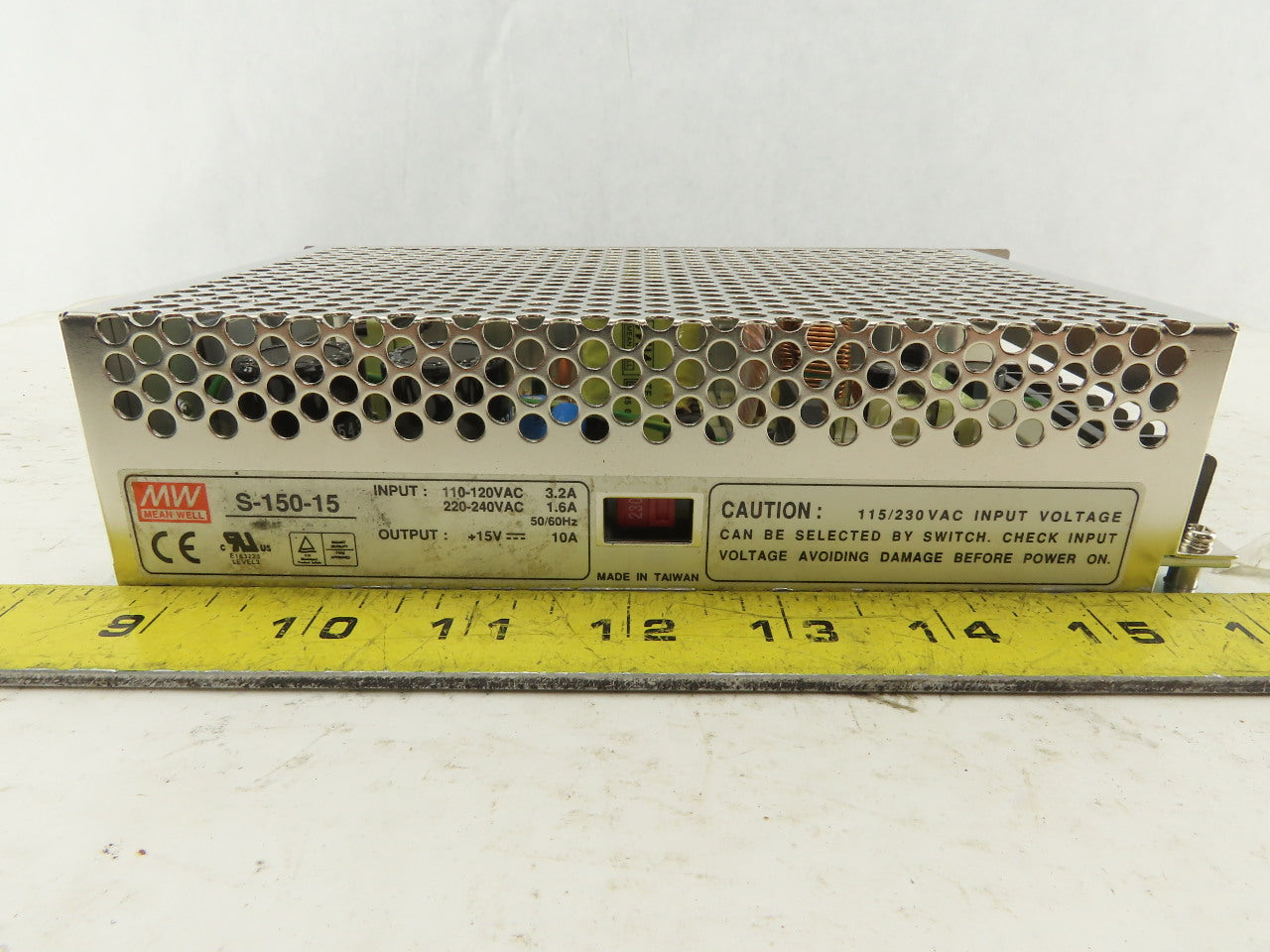 Mean Well S-150-15 110-240V Input +15VDC Output Power Supply