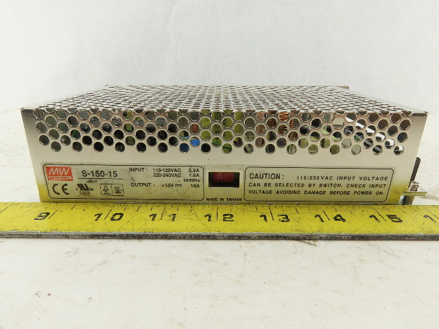 Mean Well S-150-15 110-240V Input +15VDC Output Power Supply