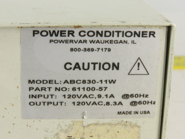 Powervar 61100-57 ABC830-11W 120VAC 60Hz Power Conditioner