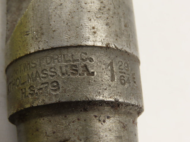 Union Twist 1-29/64" 2 Flute Spiral Drill 118° Morse Taper #4 15" OAL