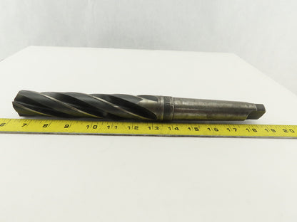 National 1-23/64" Cut 4 Flute Morse Taper #4 HS Drill Bit 118° 12-3/4" OAL