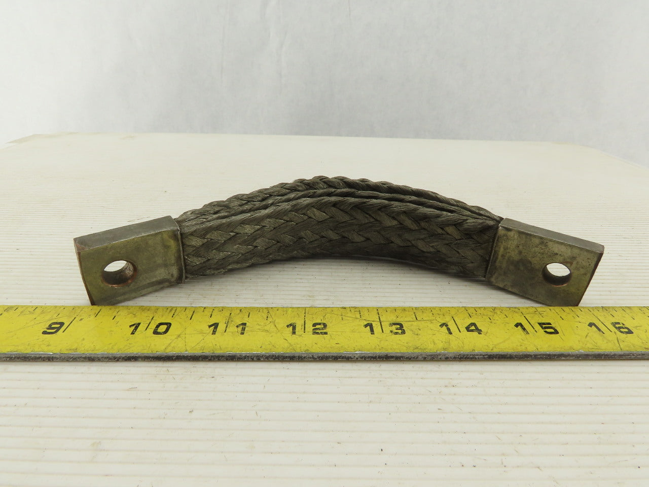 1" Tinned Copper Braided 3 Ply Grounding Strap 8" OAL