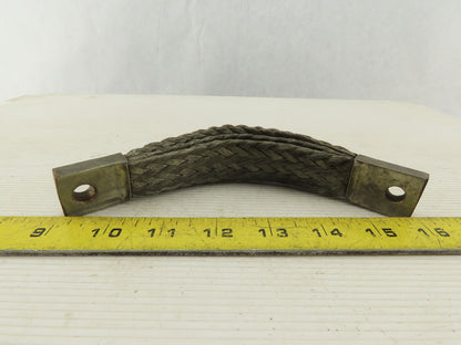 1" Tinned Copper Braided 3 Ply Grounding Strap 8" OAL
