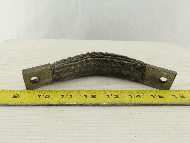 1" Tinned Copper Braided 3 Ply Grounding Strap 8" OAL