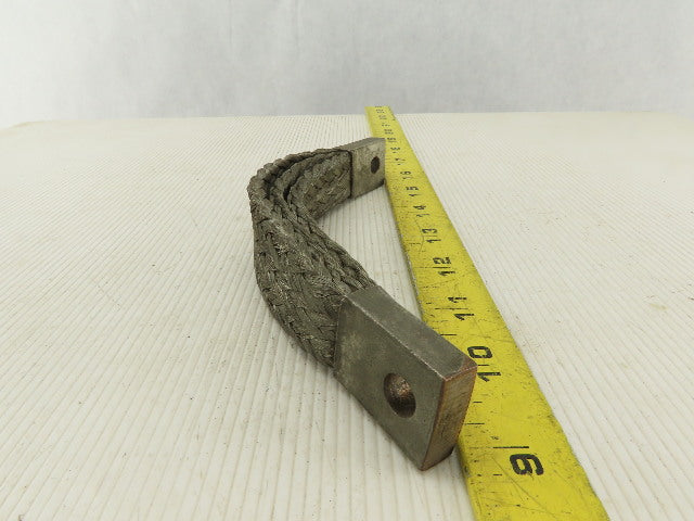 1" Tinned Copper Braided 3 Ply Grounding Strap 8" OAL